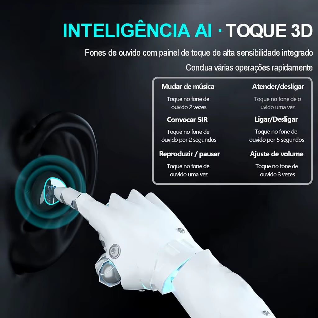 Fone De Ouvido Bluetooth 5.1 M10 Sem Fio Tws Estéreo Com Pod Carregador