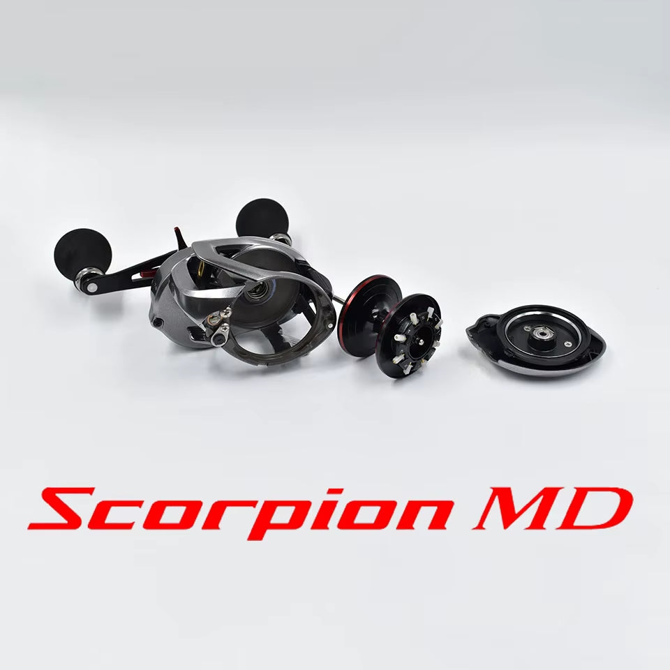 2021 Novo Shimano Escorpião Dc/Md Carretel De Pesca Baitcaster 6.2:1/7.4:1/8.5:1 7 + 1Bb 5.5 Kg Carretel De Luz Elétrica Jagane Corpo Mgl Carretel