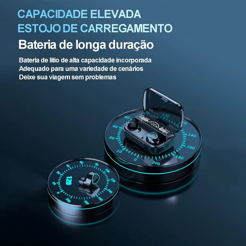 Fone De Ouvido Bluetooth 5.1 M10 Sem Fio Tws Estéreo Com Pod Carregador