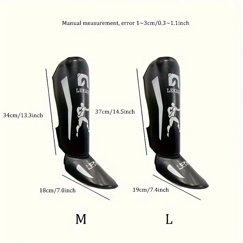 Adult Fighting Shin Guards, Fighting Shin Guards for Fighting Competitions, PU Muay Thai, Sanda Leg Protection Sleeves