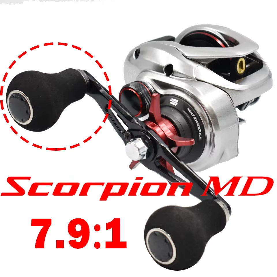 2021 Novo Shimano Escorpião Dc/Md Carretel De Pesca Baitcaster 6.2:1/7.4:1/8.5:1 7 + 1Bb 5.5 Kg Carretel De Luz Elétrica Jagane Corpo Mgl Carretel