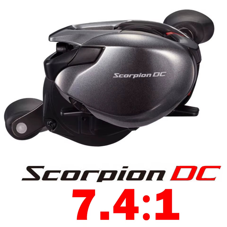 2021 Novo Shimano Escorpião Dc/Md Carretel De Pesca Baitcaster 6.2:1/7.4:1/8.5:1 7 + 1Bb 5.5 Kg Carretel De Luz Elétrica Jagane Corpo Mgl Carretel