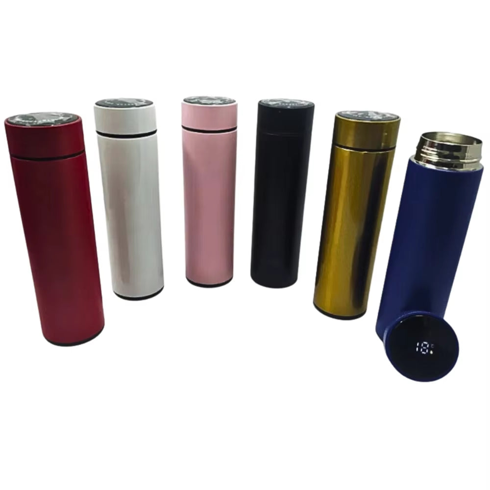 Garrafa Térmica Inox, Inteligente Sensor De Temperatura Digital Led Bebida Quente E Gelada