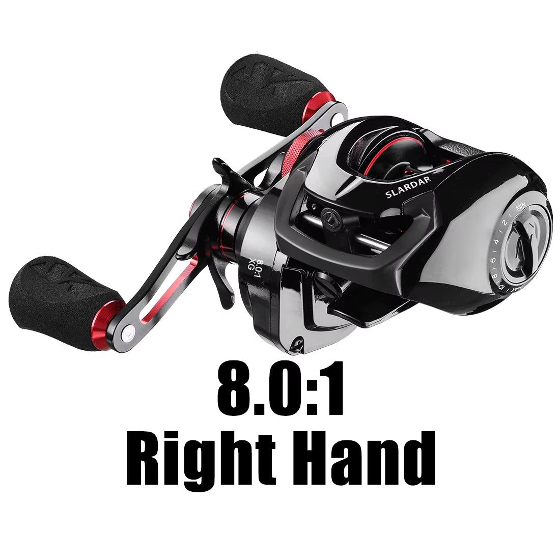 Seaknight-Slardar Series Baitcasting Fishing Reel, Sistema De Freio Magnético, Fibra De Carbono, Latão Gear, Drag 18LB, 7.0:1, 8.0:1, 190G