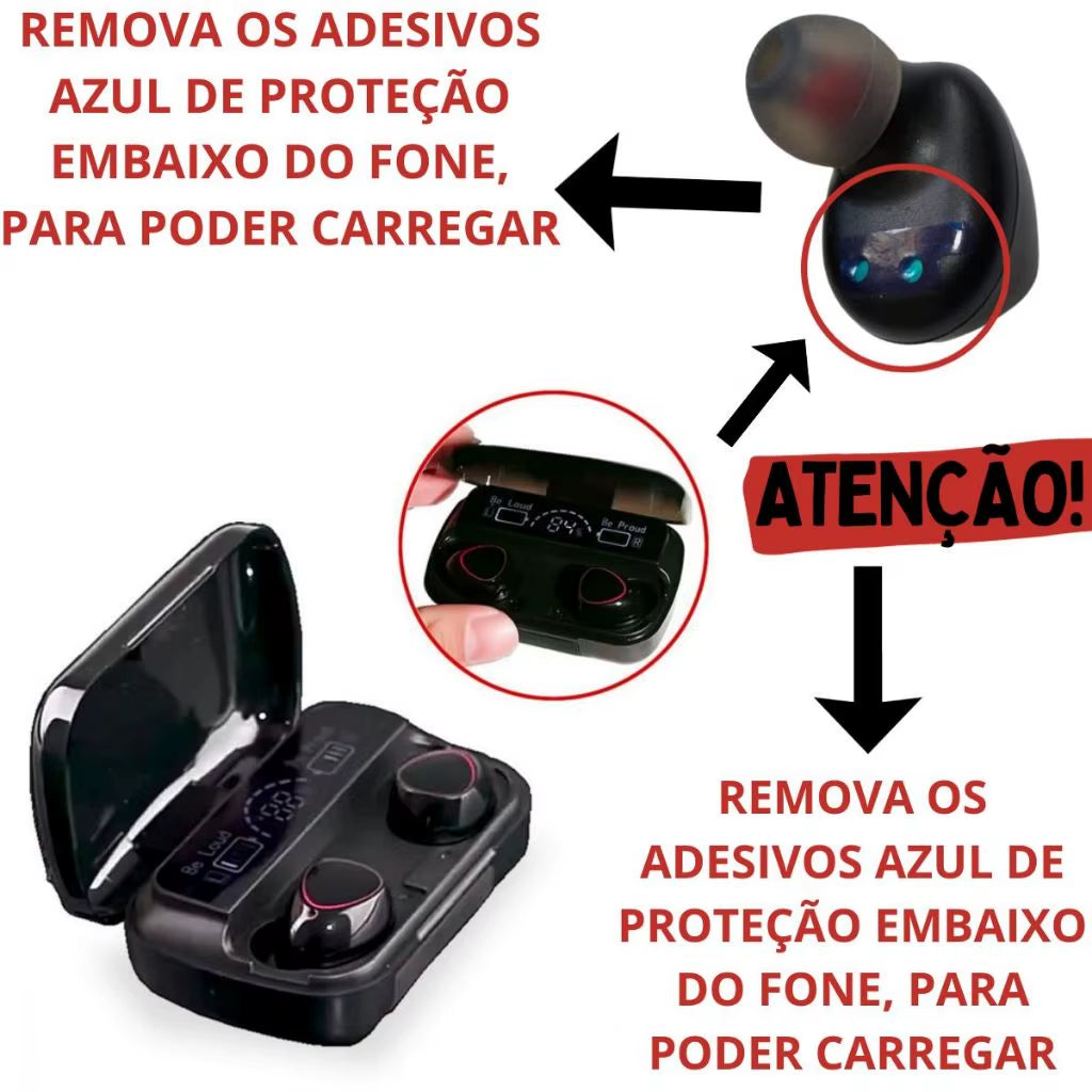 Fone De Ouvido Bluetooth 5.1 M10 Sem Fio Tws Estéreo Com Pod Carregador