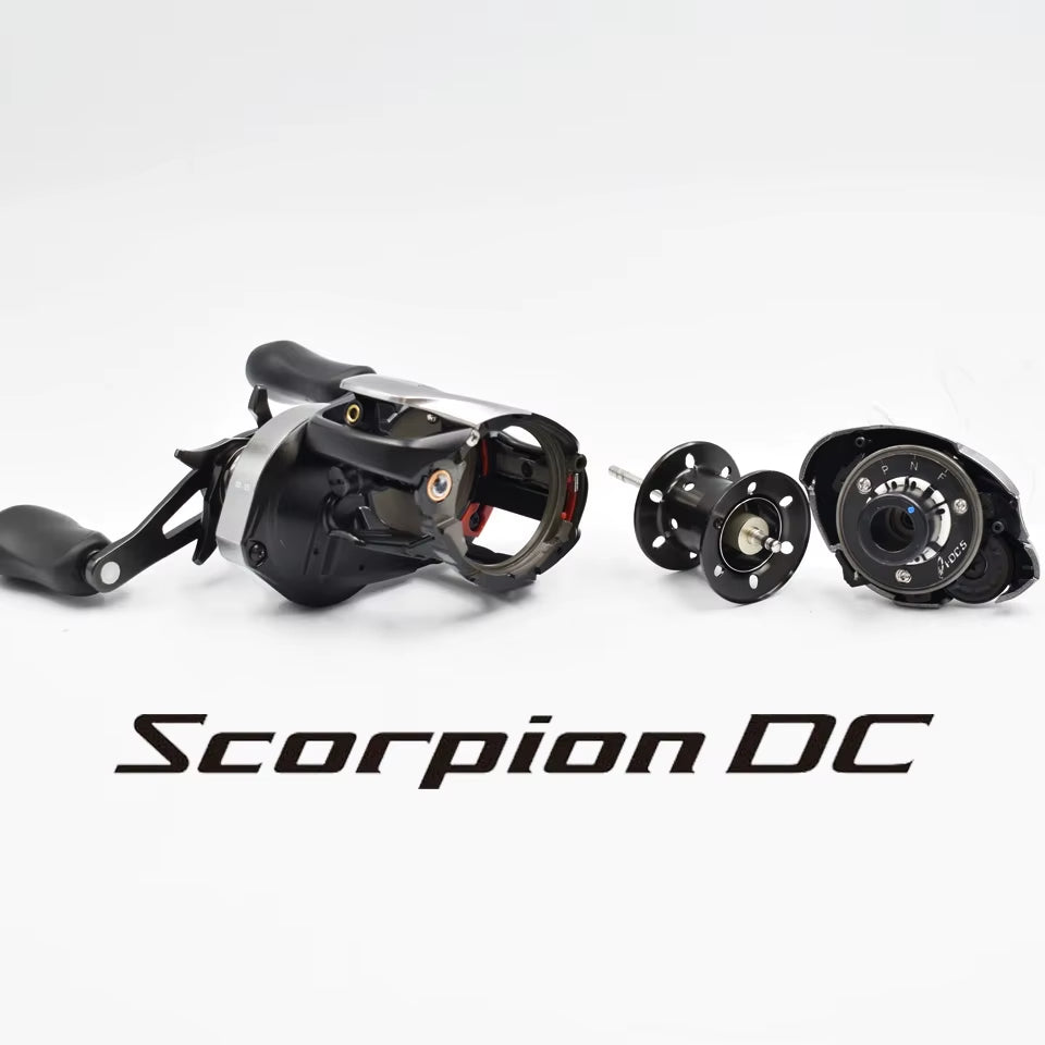 2021 Novo Shimano Escorpião Dc/Md Carretel De Pesca Baitcaster 6.2:1/7.4:1/8.5:1 7 + 1Bb 5.5 Kg Carretel De Luz Elétrica Jagane Corpo Mgl Carretel