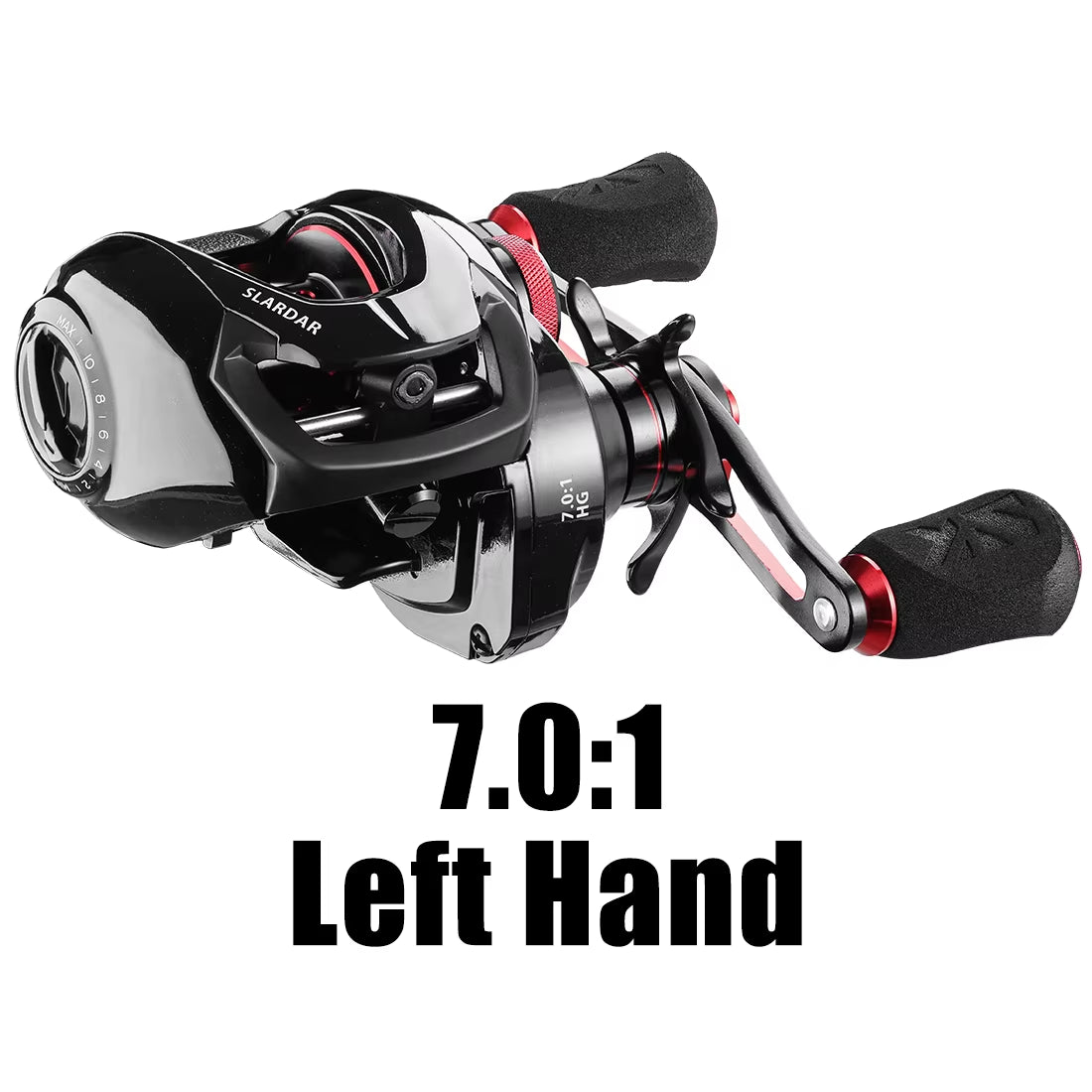 Seaknight-Slardar Series Baitcasting Fishing Reel, Sistema De Freio Magnético, Fibra De Carbono, Latão Gear, Drag 18LB, 7.0:1, 8.0:1, 190G