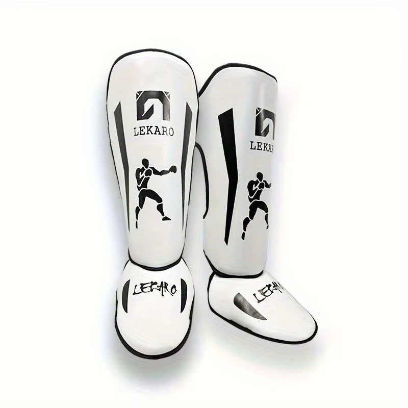 Adult Fighting Shin Guards, Fighting Shin Guards for Fighting Competitions, PU Muay Thai, Sanda Leg Protection Sleeves
