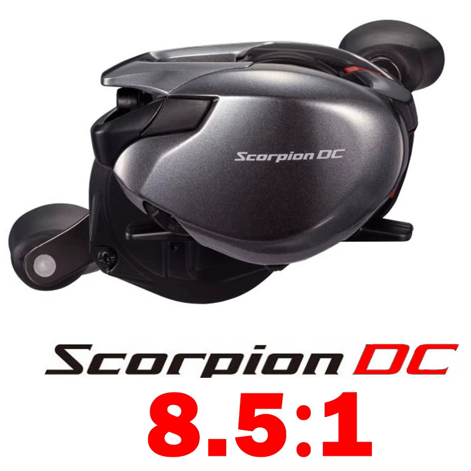2021 Novo Shimano Escorpião Dc/Md Carretel De Pesca Baitcaster 6.2:1/7.4:1/8.5:1 7 + 1Bb 5.5 Kg Carretel De Luz Elétrica Jagane Corpo Mgl Carretel