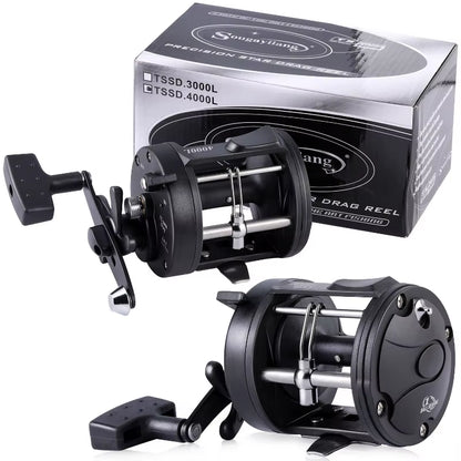 Sougayilang Carretel De Pesca Corrico, Carretel De Liga De Alumínio, Tambor De Água Salgada, Carretel De Pesca 3 + 1Bb 3.8:1, Arrasto Máximo 25Kg, Ferramenta De Pesca