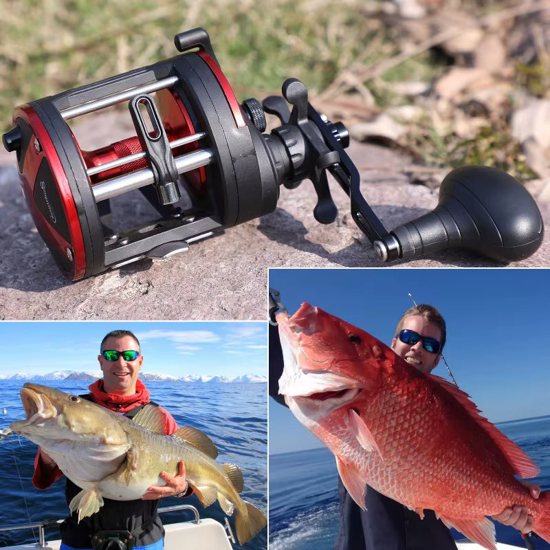 Sougayilang Carretel De Pesca Corrico, Carretel De Liga De Alumínio, Tambor De Água Salgada, Carretel De Pesca 3 + 1Bb 3.8:1, Arrasto Máximo 25Kg, Ferramenta De Pesca