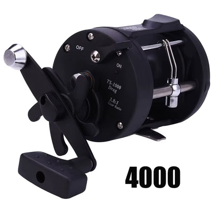 Sougayilang Carretel De Pesca Corrico, Carretel De Liga De Alumínio, Tambor De Água Salgada, Carretel De Pesca 3 + 1Bb 3.8:1, Arrasto Máximo 25Kg, Ferramenta De Pesca