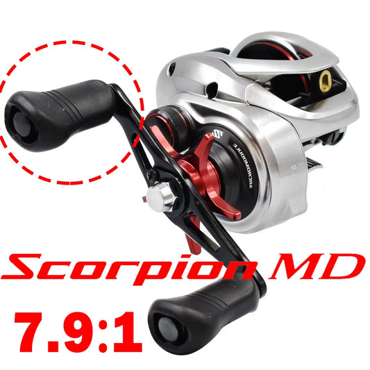 2021 Novo Shimano Escorpião Dc/Md Carretel De Pesca Baitcaster 6.2:1/7.4:1/8.5:1 7 + 1Bb 5.5 Kg Carretel De Luz Elétrica Jagane Corpo Mgl Carretel