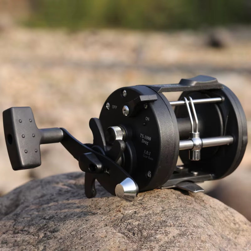 Sougayilang Carretel De Pesca Corrico, Carretel De Liga De Alumínio, Tambor De Água Salgada, Carretel De Pesca 3 + 1Bb 3.8:1, Arrasto Máximo 25Kg, Ferramenta De Pesca