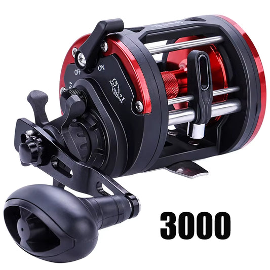 Sougayilang Carretel De Pesca Corrico, Carretel De Liga De Alumínio, Tambor De Água Salgada, Carretel De Pesca 3 + 1Bb 3.8:1, Arrasto Máximo 25Kg, Ferramenta De Pesca