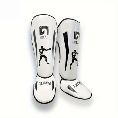 Adult Fighting Shin Guards, Fighting Shin Guards for Fighting Competitions, PU Muay Thai, Sanda Leg Protection Sleeves