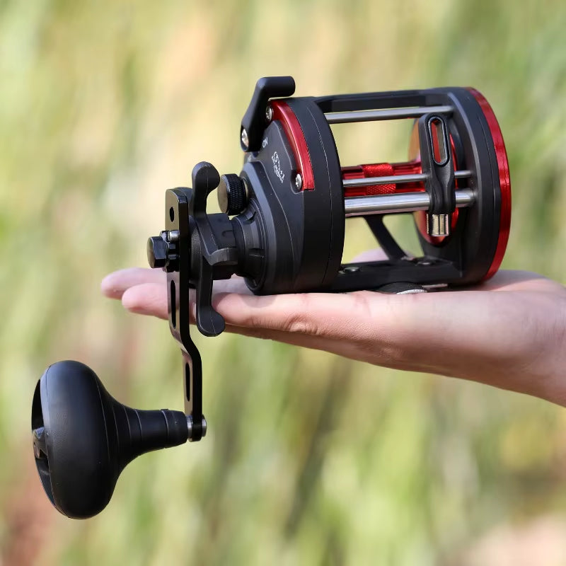Sougayilang Carretel De Pesca Corrico, Carretel De Liga De Alumínio, Tambor De Água Salgada, Carretel De Pesca 3 + 1Bb 3.8:1, Arrasto Máximo 25Kg, Ferramenta De Pesca
