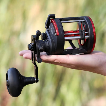 Sougayilang Carretel De Pesca Corrico, Carretel De Liga De Alumínio, Tambor De Água Salgada, Carretel De Pesca 3 + 1Bb 3.8:1, Arrasto Máximo 25Kg, Ferramenta De Pesca