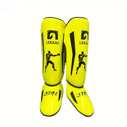 Adult Fighting Shin Guards, Fighting Shin Guards for Fighting Competitions, PU Muay Thai, Sanda Leg Protection Sleeves