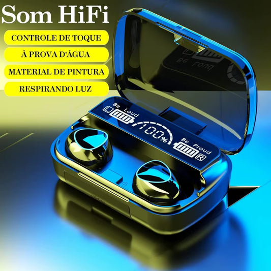Fone De Ouvido Bluetooth 5.1 M10 Sem Fio Tws Estéreo Com Pod Carregador