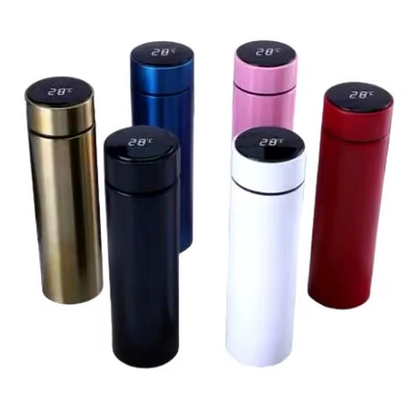 Garrafa Térmica Inox, Inteligente Sensor De Temperatura Digital Led Bebida Quente E Gelada