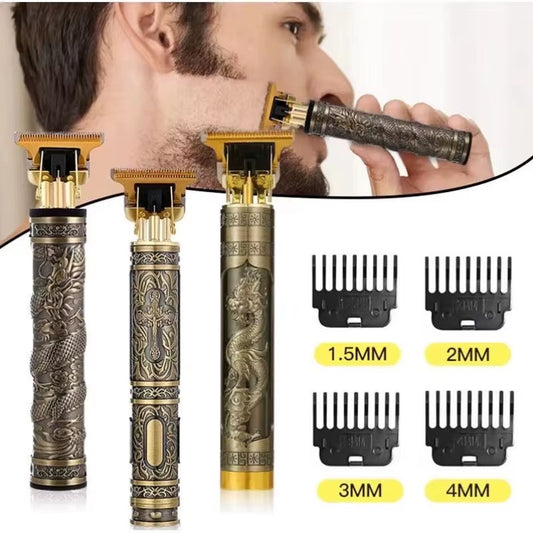 Maquina De Barbear Dragão Maquininha Profissional Recarregável Aparador De Cabelo