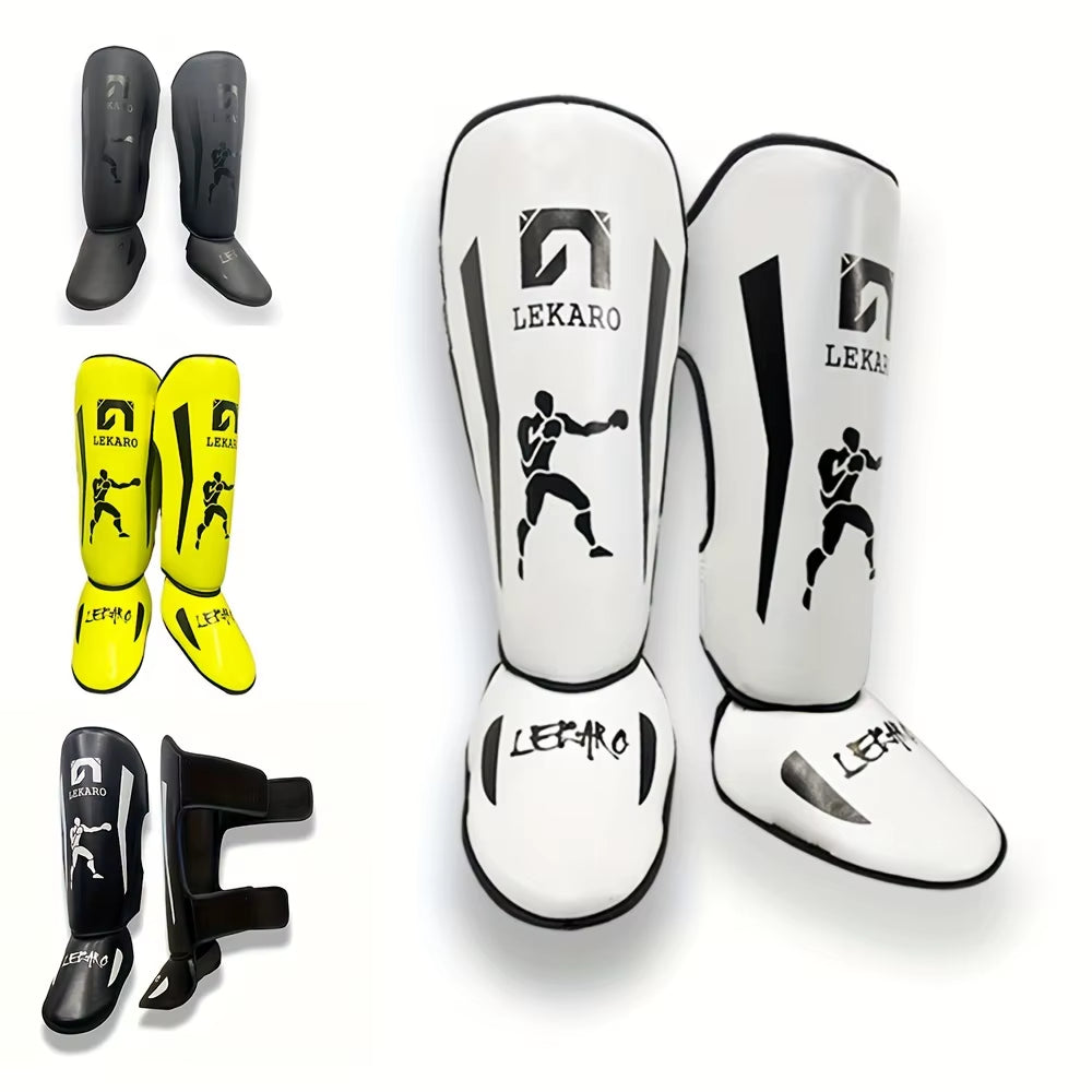 Adult Fighting Shin Guards, Fighting Shin Guards for Fighting Competitions, PU Muay Thai, Sanda Leg Protection Sleeves